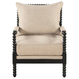 Blanchett Bobbin Accent Chair - Beige and Black Fabric