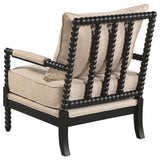 Blanchett Bobbin Accent Chair - Beige and Black Fabric