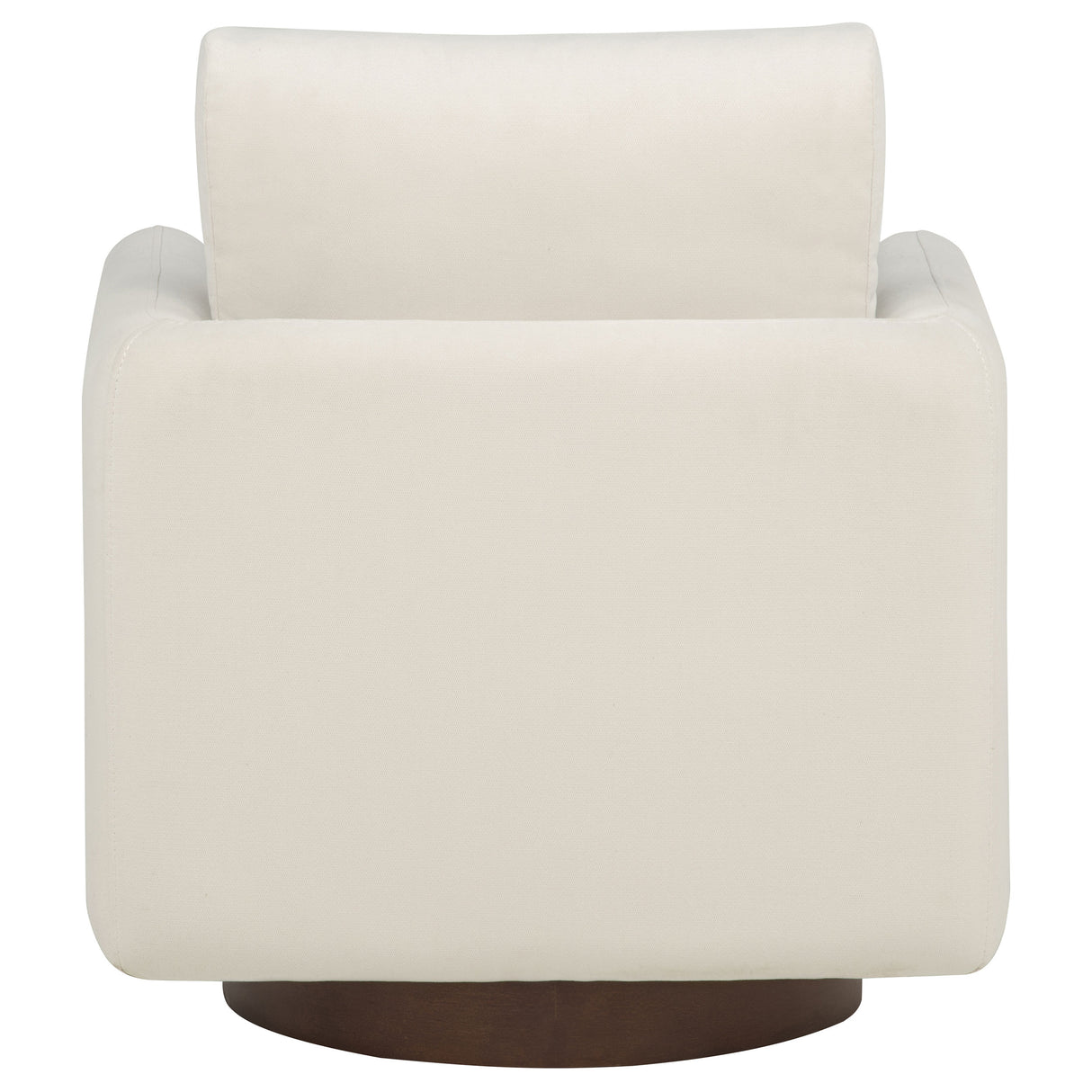 Iris Ivory Fabric Upholstered Swivel Accent Chair