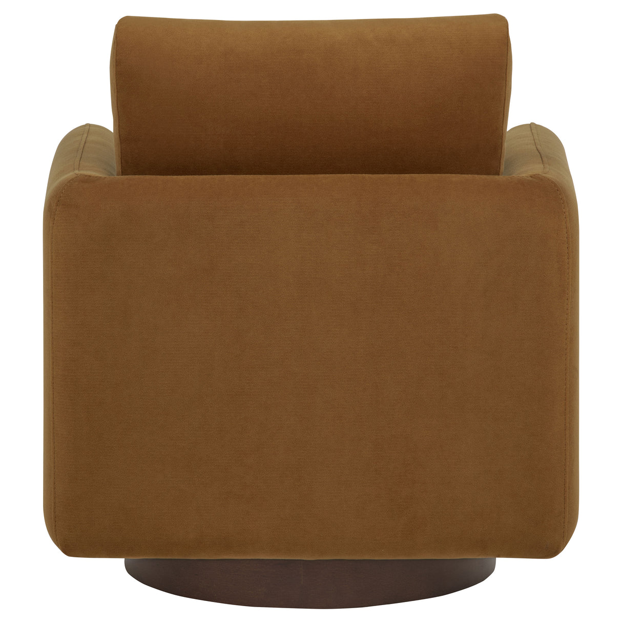 Iris Rust Fabric Swivel Accent Chair with Pedestal Base