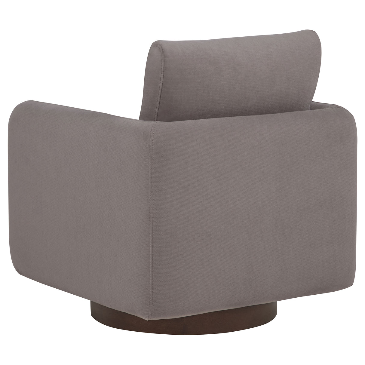 Iris Stone Fabric Swivel Accent Chair with Pedestal Base