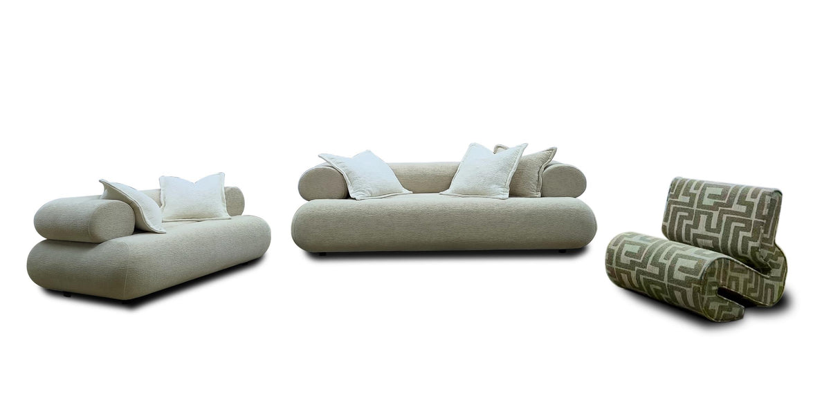 Camel Fabric Accent Chair