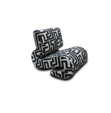 Black Fabric Accent Chair with Plywood Frame