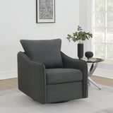 Madia Upholstered Swivel Glider Chair - Charcoal