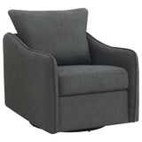 Madia Upholstered Swivel Glider Chair - Charcoal