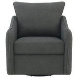 Madia Upholstered Swivel Glider Chair - Charcoal