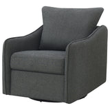 Madia Upholstered Swivel Glider Chair - Charcoal