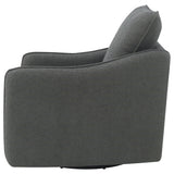 Madia Upholstered Swivel Glider Chair - Charcoal