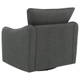 Madia Upholstered Swivel Glider Chair - Charcoal
