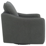 Madia Upholstered Swivel Glider Chair - Charcoal