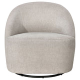 Leon Chenille Swivel Accent Chair in Beige