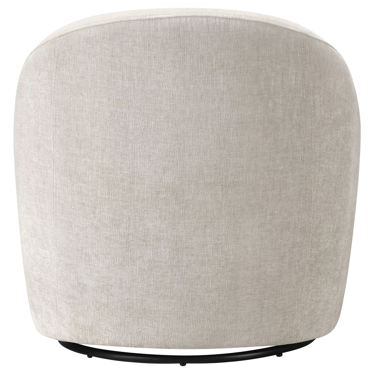 Leon Chenille Swivel Accent Chair in Beige