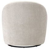 Leon Chenille Swivel Accent Chair in Beige
