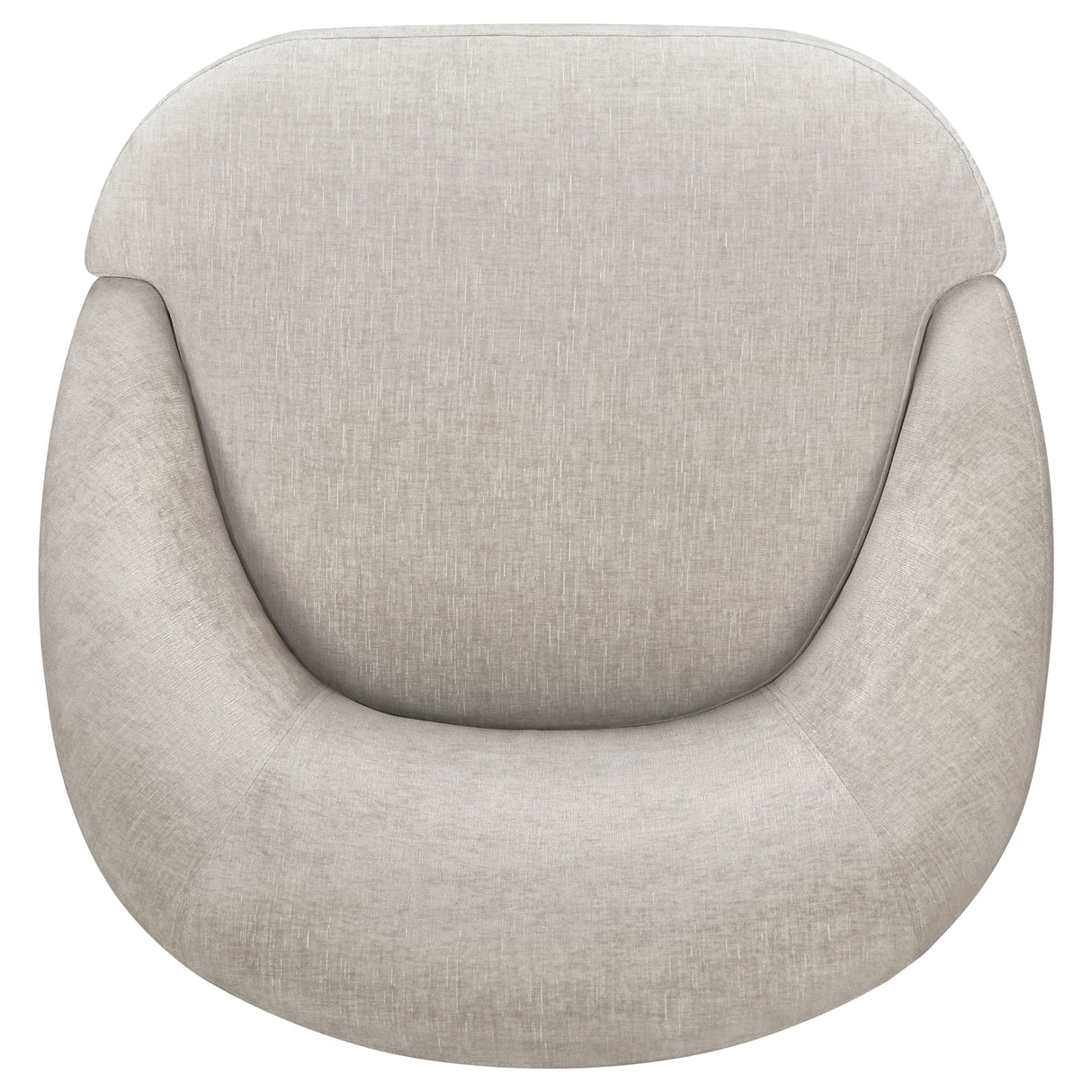 Leon Chenille Swivel Accent Chair in Beige