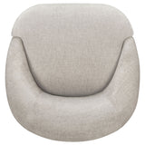 Leon Chenille Swivel Accent Chair in Beige