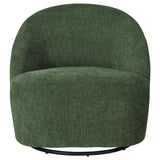 Leon Green Chenille Upholstered Swivel Accent Chair