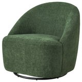 Leon Green Chenille Upholstered Swivel Accent Chair