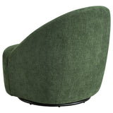 Leon Green Chenille Upholstered Swivel Accent Chair