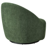 Leon Green Chenille Upholstered Swivel Accent Chair
