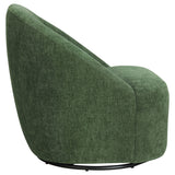 Leon Green Chenille Upholstered Swivel Accent Chair