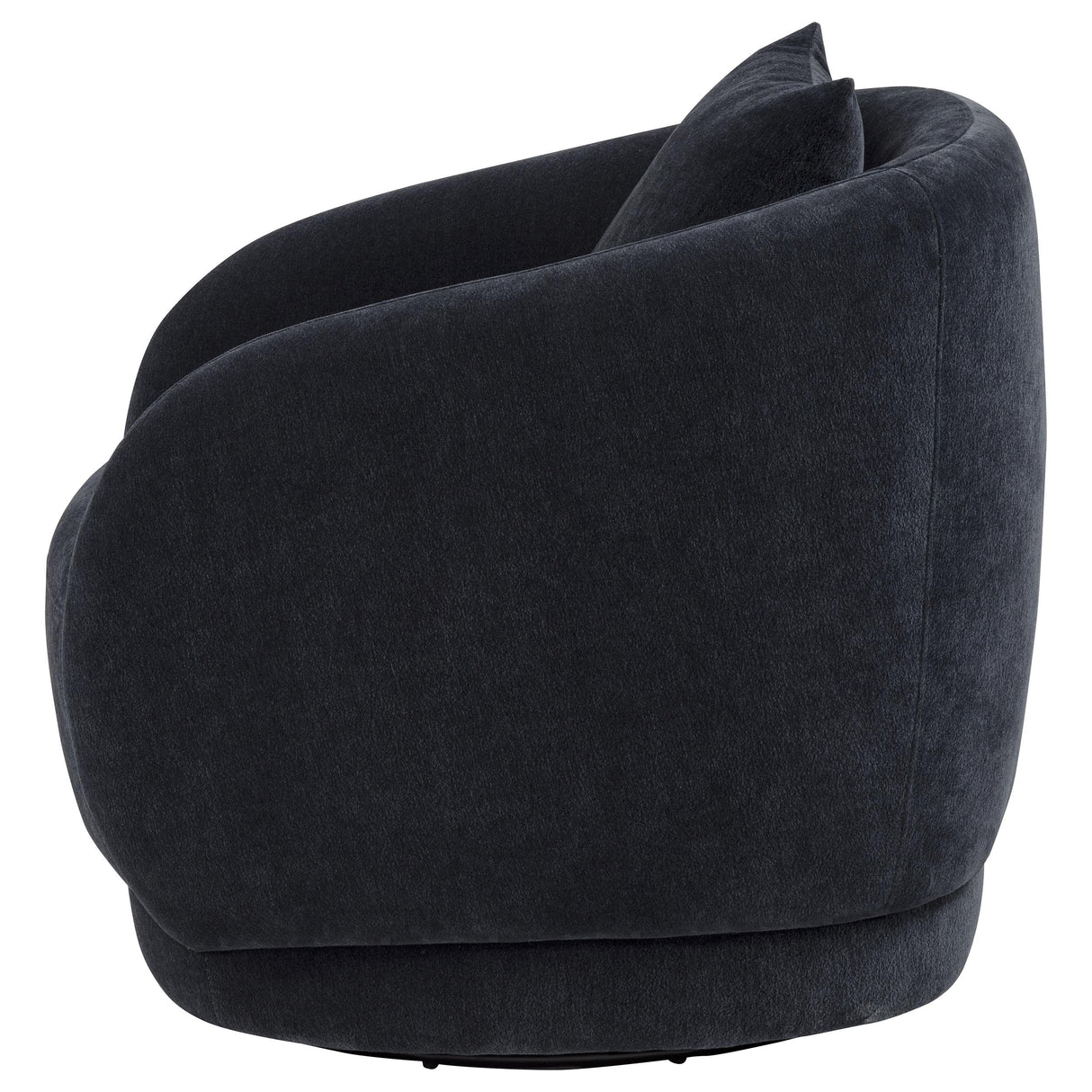 Arnaud Navy Chenille Upholstered Swivel Accent Chair