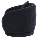 Arnaud Navy Chenille Upholstered Swivel Accent Chair