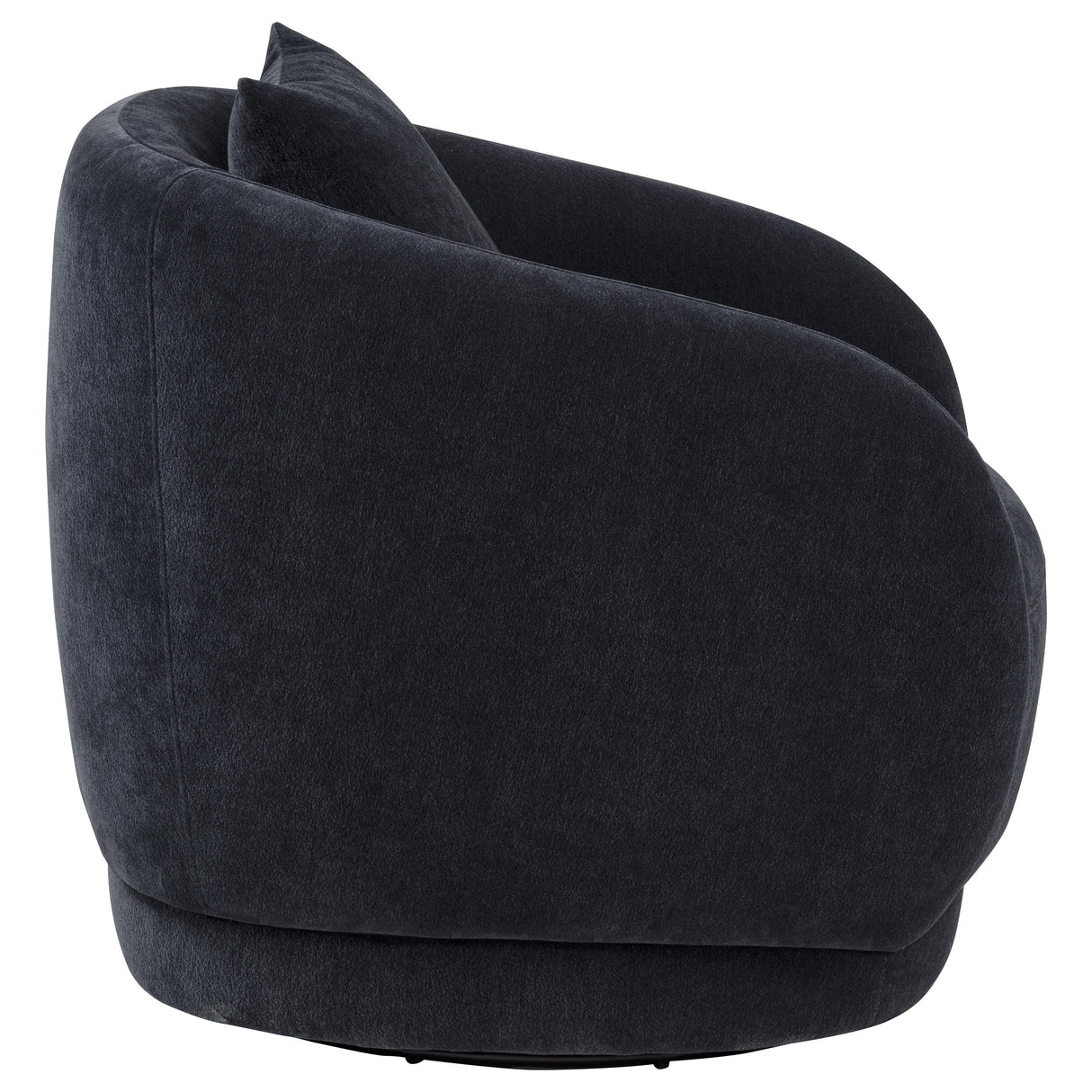 Arnaud Navy Chenille Upholstered Swivel Accent Chair