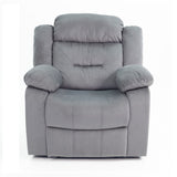Modern Manual Recliner With Padded Seat And Pillow Arms