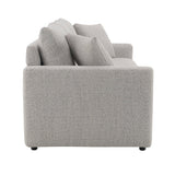 Connie - Boucle Sleeper Sectional Sofa With 2 Toss Pillows - Beige