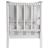 Blanchett Upholstered Bobbin Accent Chair in White