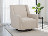 Sorrel Fabric Upholstered Swivel Glider Arm Chair, Latte