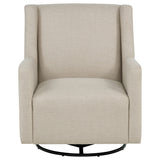 Sorrel Fabric Upholstered Swivel Glider Arm Chair, Latte