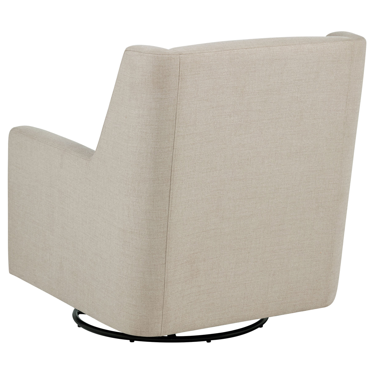 Sorrel Fabric Upholstered Swivel Glider Arm Chair, Latte