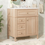 Bathroom Vanity With Sink, Flip Out Drawer, 2 Soft Close Drawers, 1 Soft Close Door - Wood