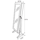 Tutuola Cheval Mirror with Jewelry Storage - Black