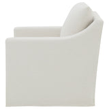 Winter Upholstered Sloped Arm Accent Swivel Chair - Beige