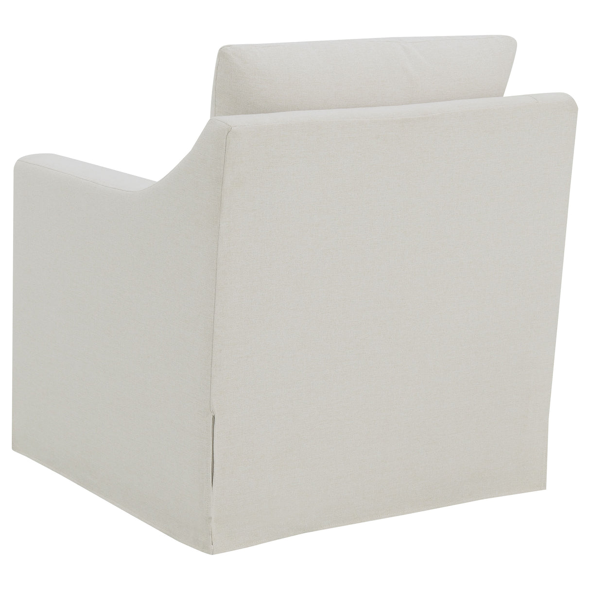 Winter Upholstered Sloped Arm Accent Swivel Chair - Beige