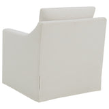 Winter Upholstered Sloped Arm Accent Swivel Chair - Beige