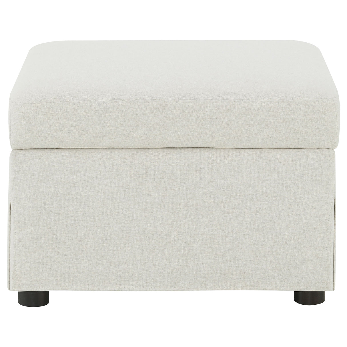 Winter Upholstered Hydraulic Lift Top Storage Ottoman, Beige