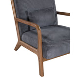 Upholstered Armchair With Back Support Pillow