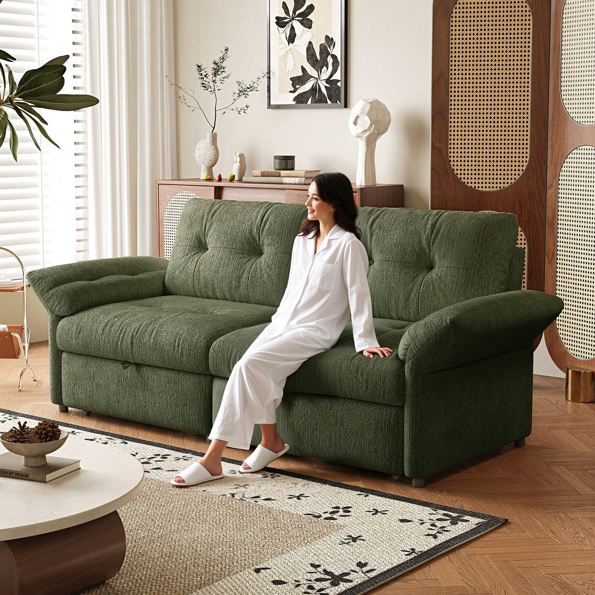 Sofa Bed, 2 In 1 Design For Living Rooms