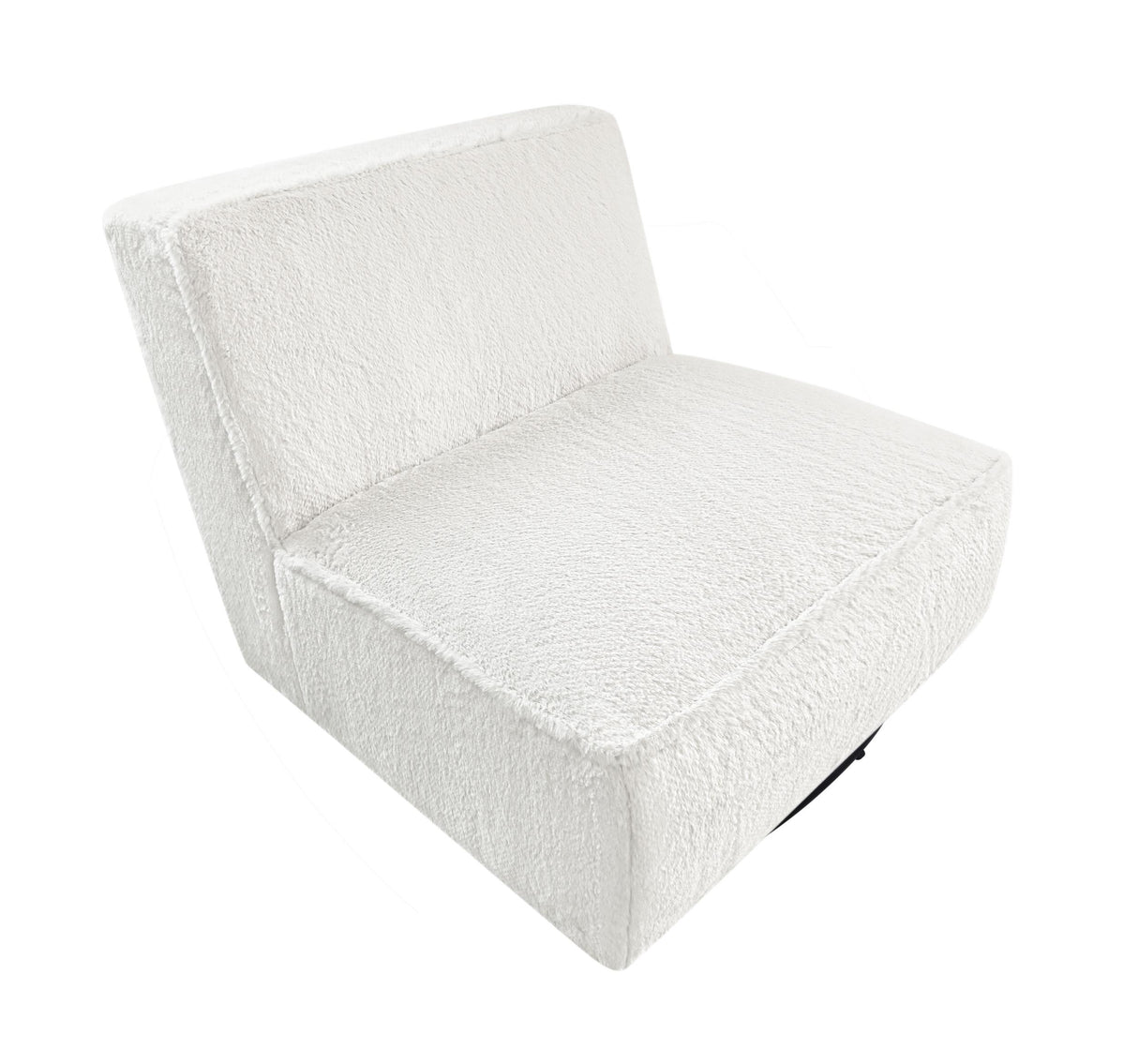 Accent Swivel Chair in Ecru Fabric