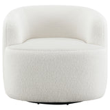 Hudson Faux Sheepskin Swivel Chair - Ivory