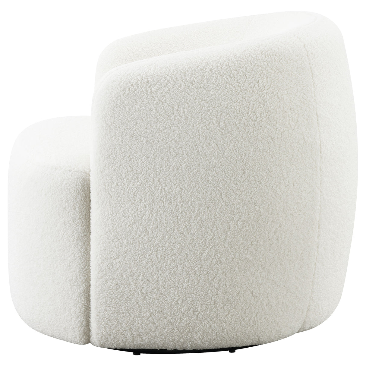 Hudson Faux Sheepskin Swivel Chair - Ivory