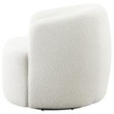 Hudson Faux Sheepskin Swivel Chair - Ivory