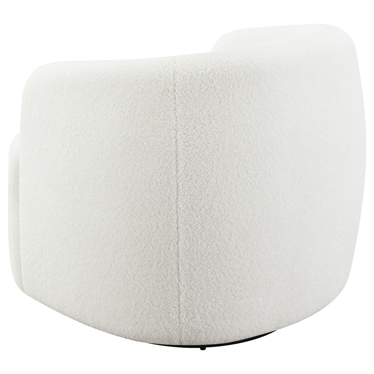 Hudson Faux Sheepskin Swivel Chair - Ivory
