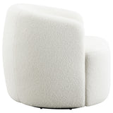 Hudson Faux Sheepskin Swivel Chair - Ivory