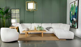 Hudson Faux Sheepskin Swivel Chair - Ivory