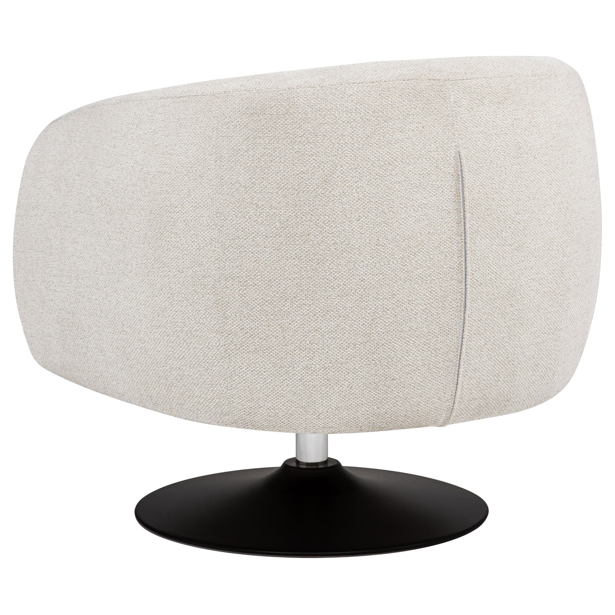 Dave Upholstered Barrel Back Swivel Club Chair - Beige