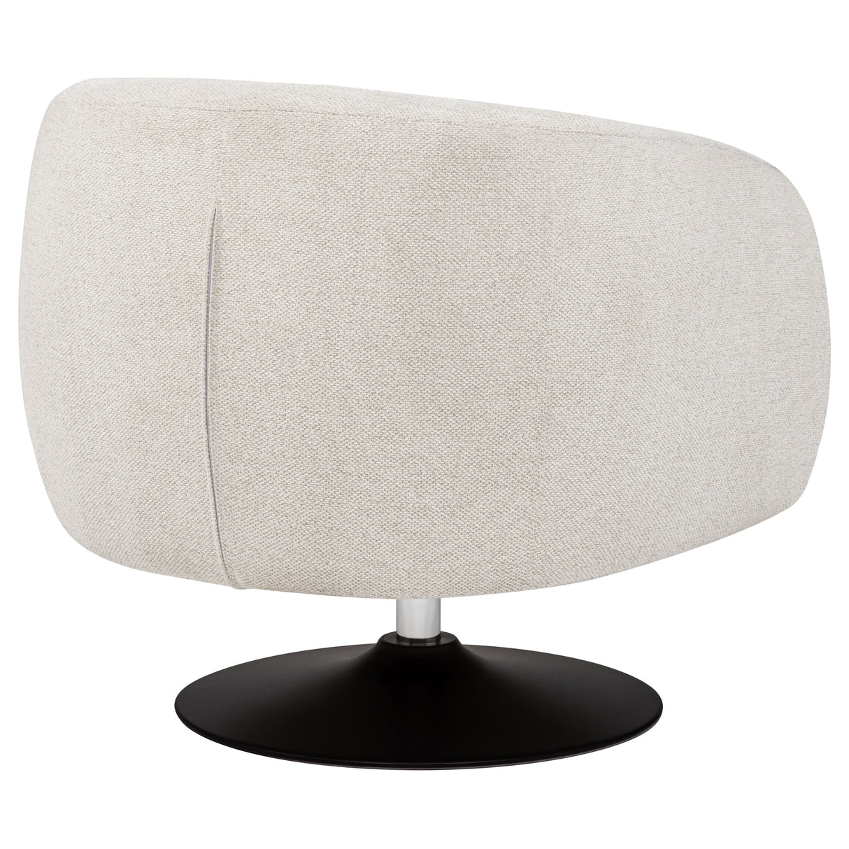 Dave Upholstered Barrel Back Swivel Club Chair - Beige